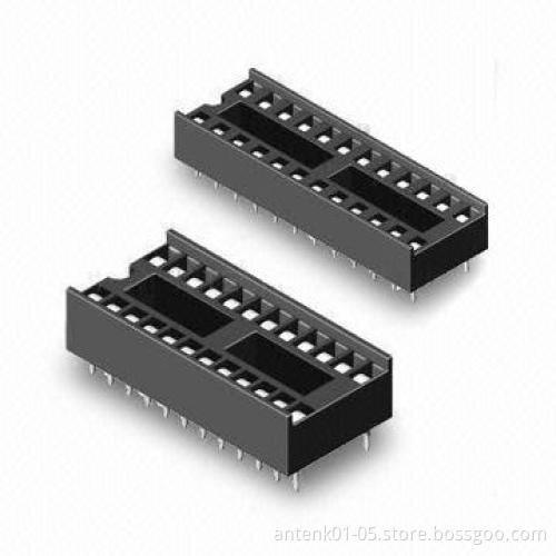 IC Sockets Stamped Type with 1,000m Ohms Minimum Insulation-resistant, Available Difference Position